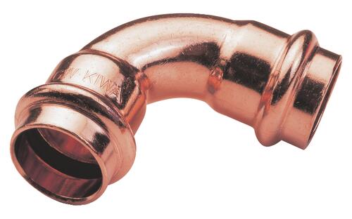 Coude 90° double femelle cuivre à sertir EAU ø14